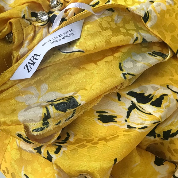 SOLD Silky Zara Floral Summer Mini Dress - Picture 6 of 7